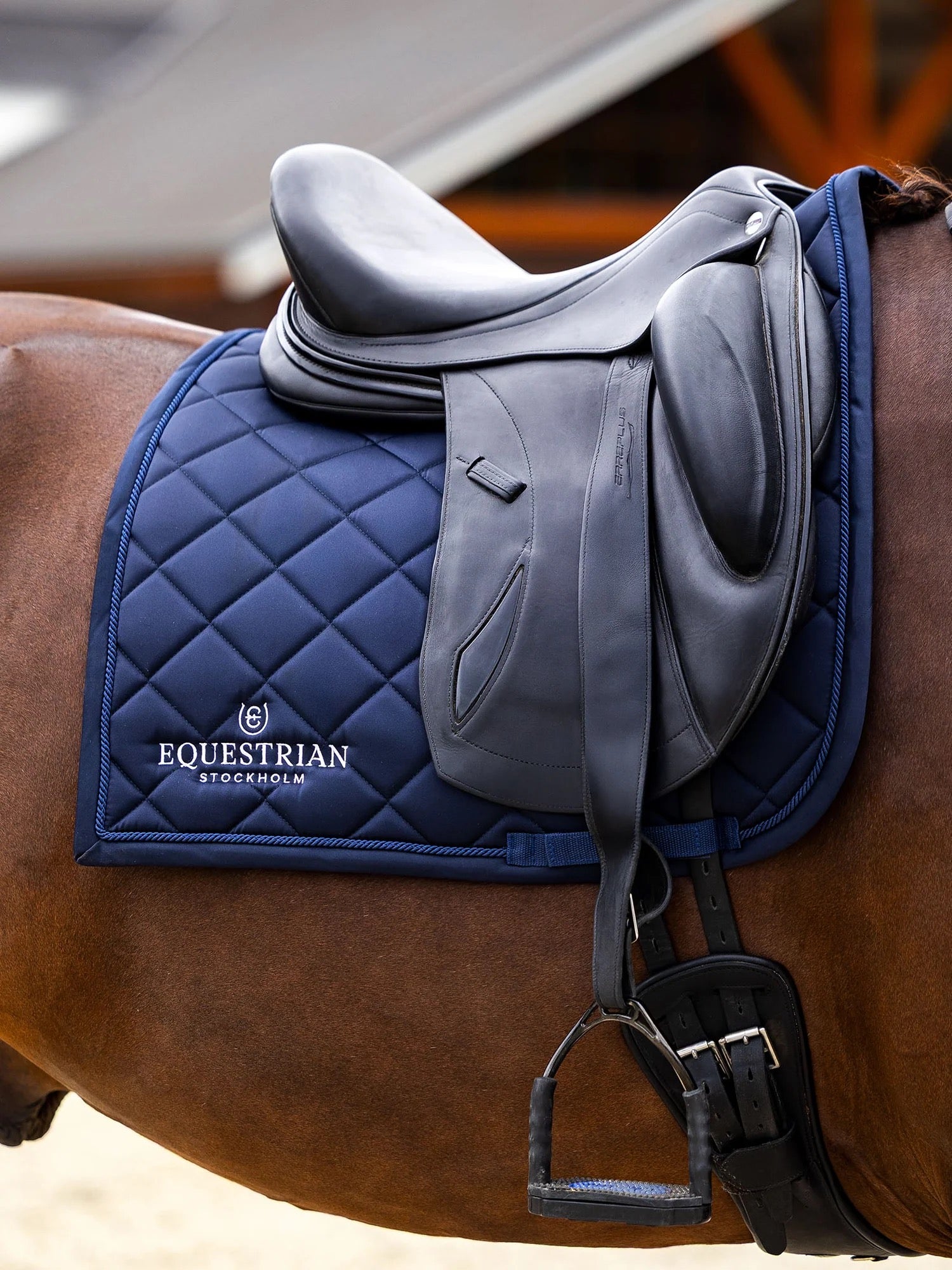 Equestrian Stockholm Line Pad - Midnight Blue