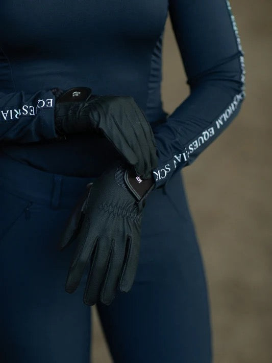 Equestrian Stockholm Riding Gloves - Motion Black