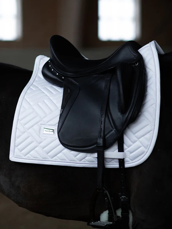 Equestrian Stockholm Saddle Pad - Modern White
