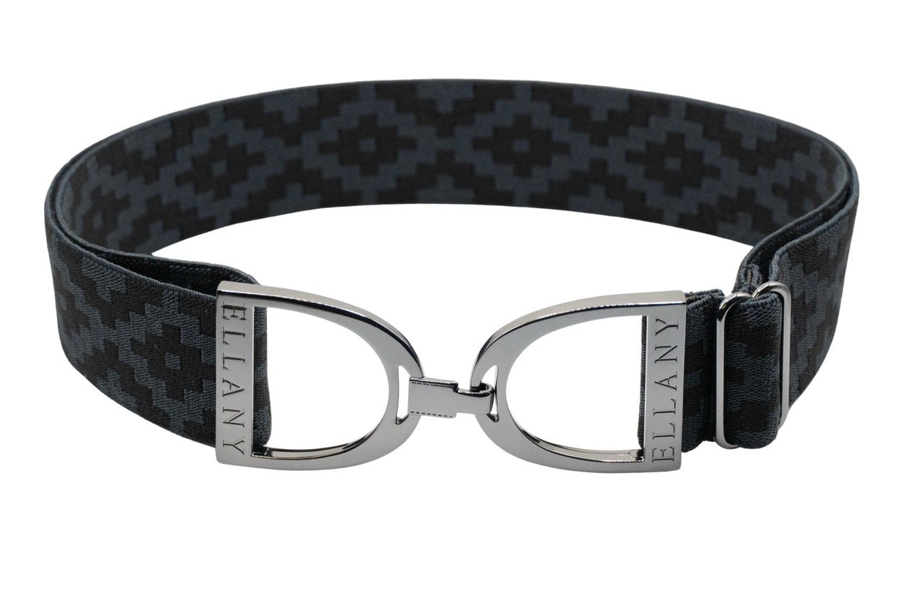 Ellany Charcoal Polo - 1.5" Gunmetal Stirrup Belt