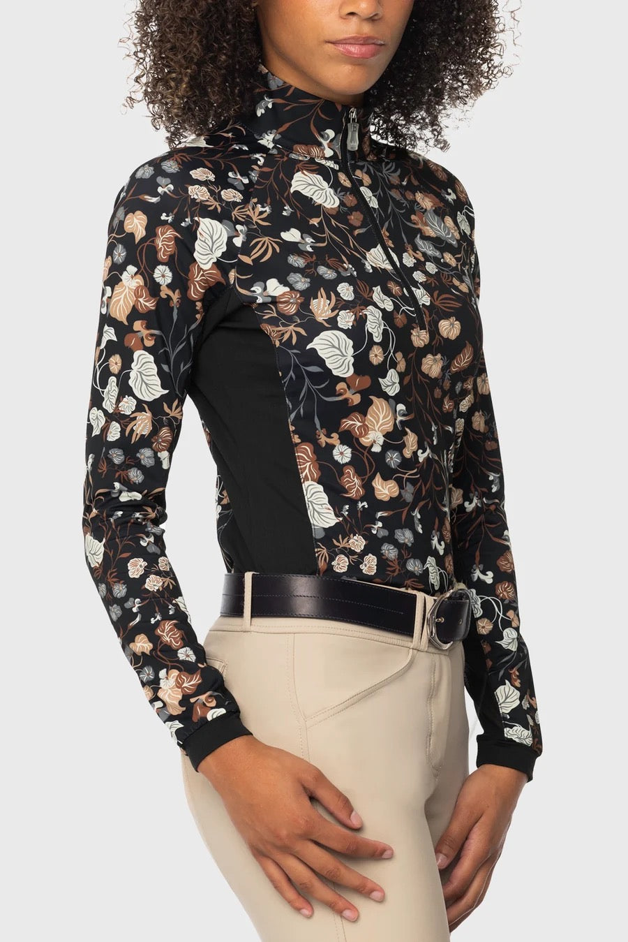 Kastel Neutral Modern Begonia 1/4 Zip Long Sleeve Sun Shirt