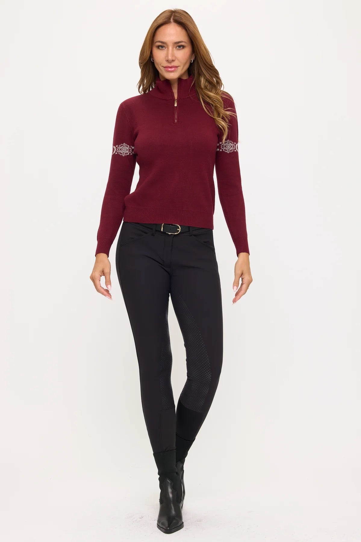 Dancing Equestrians Catching Snowflakes Knit