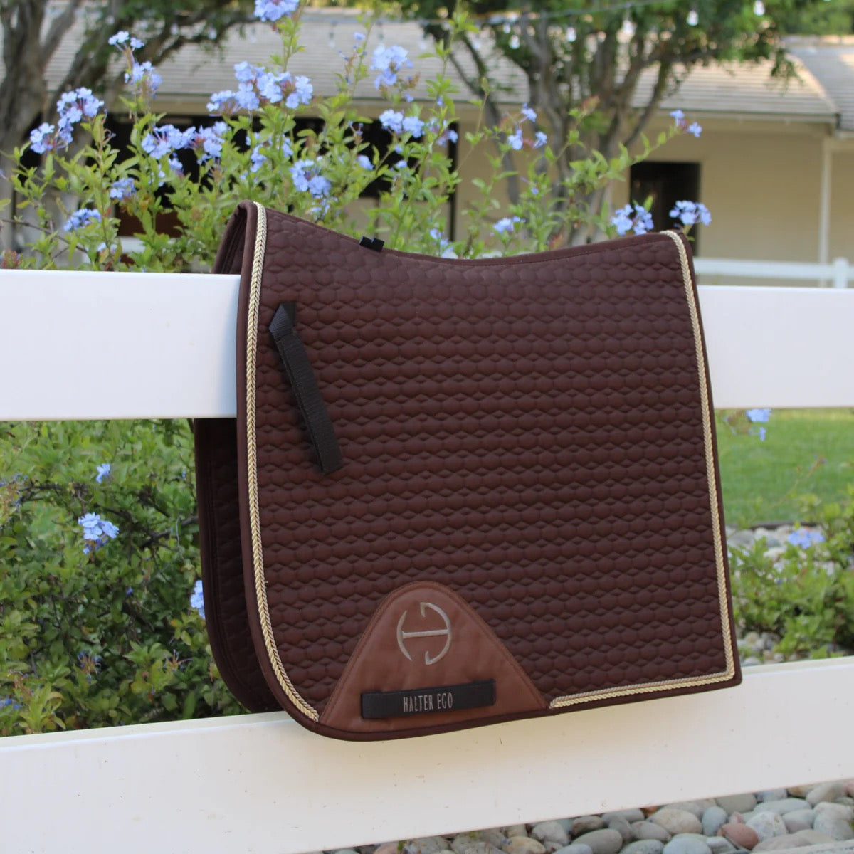 Halter Ego European Cotton Saddle Pad - Chocolate Brown