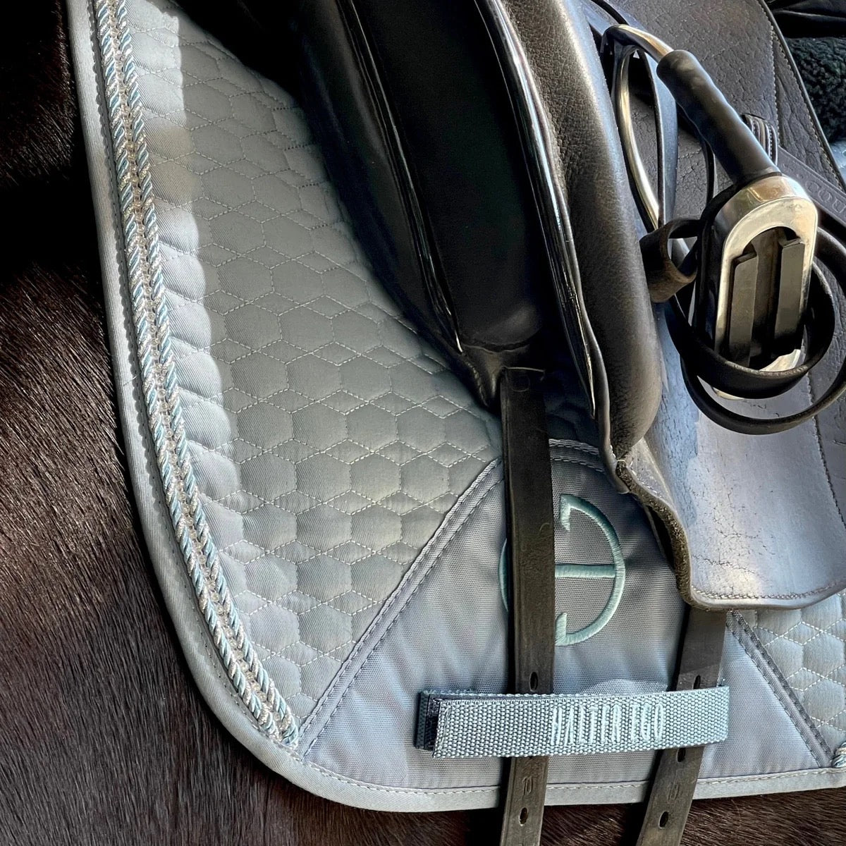 Halter Ego European Cotton Saddle Pad - Sky Blue