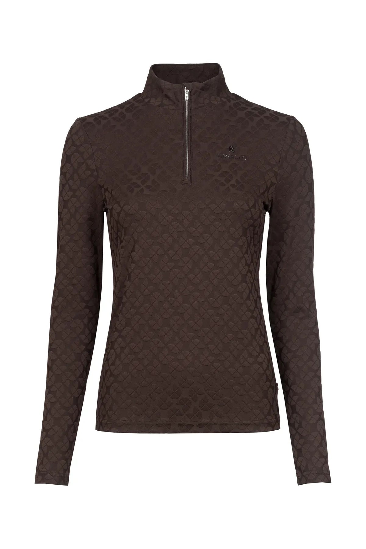 Cavallo CavalDarsha Soft Jacquard Shirt Half Zip - Cafe Noir