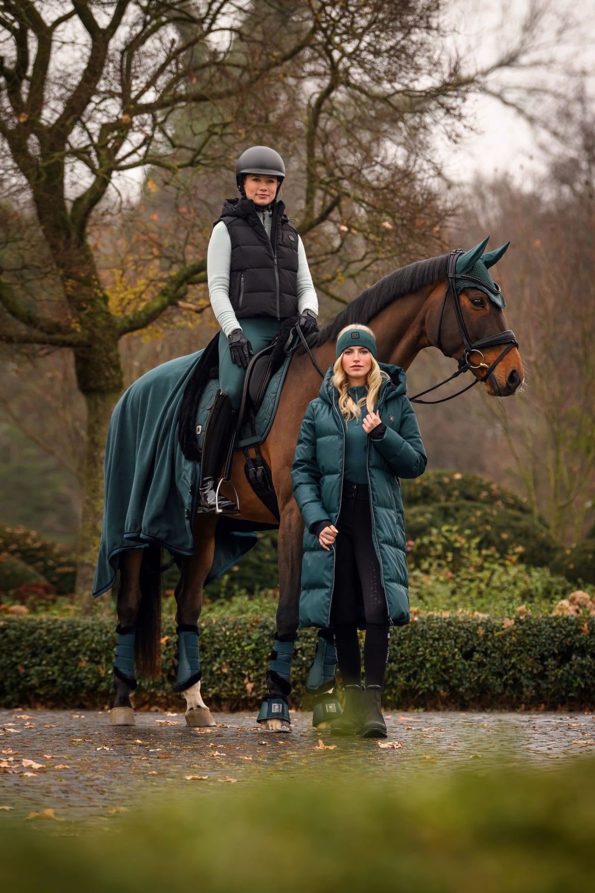 Cavallo CavalDusty Ribbed Knit Headband - Dark Peacock
