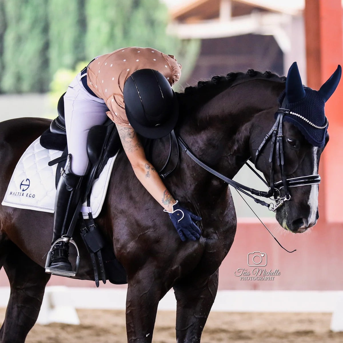 Halter Ego Luxe Competition Saddle Pad - Alabaster