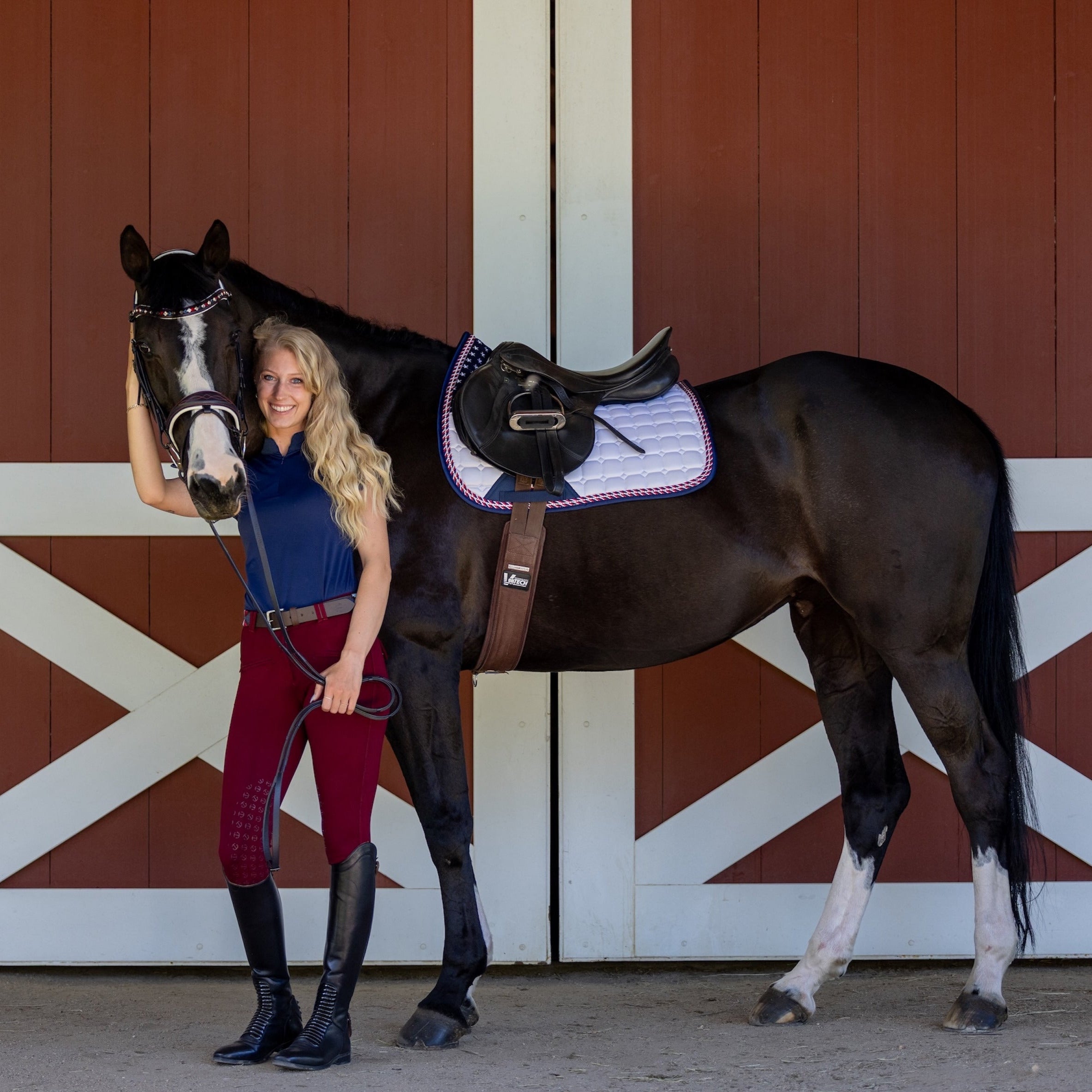 Limited Edition TEAM USA Satin Classic Jump Saddle Pad
