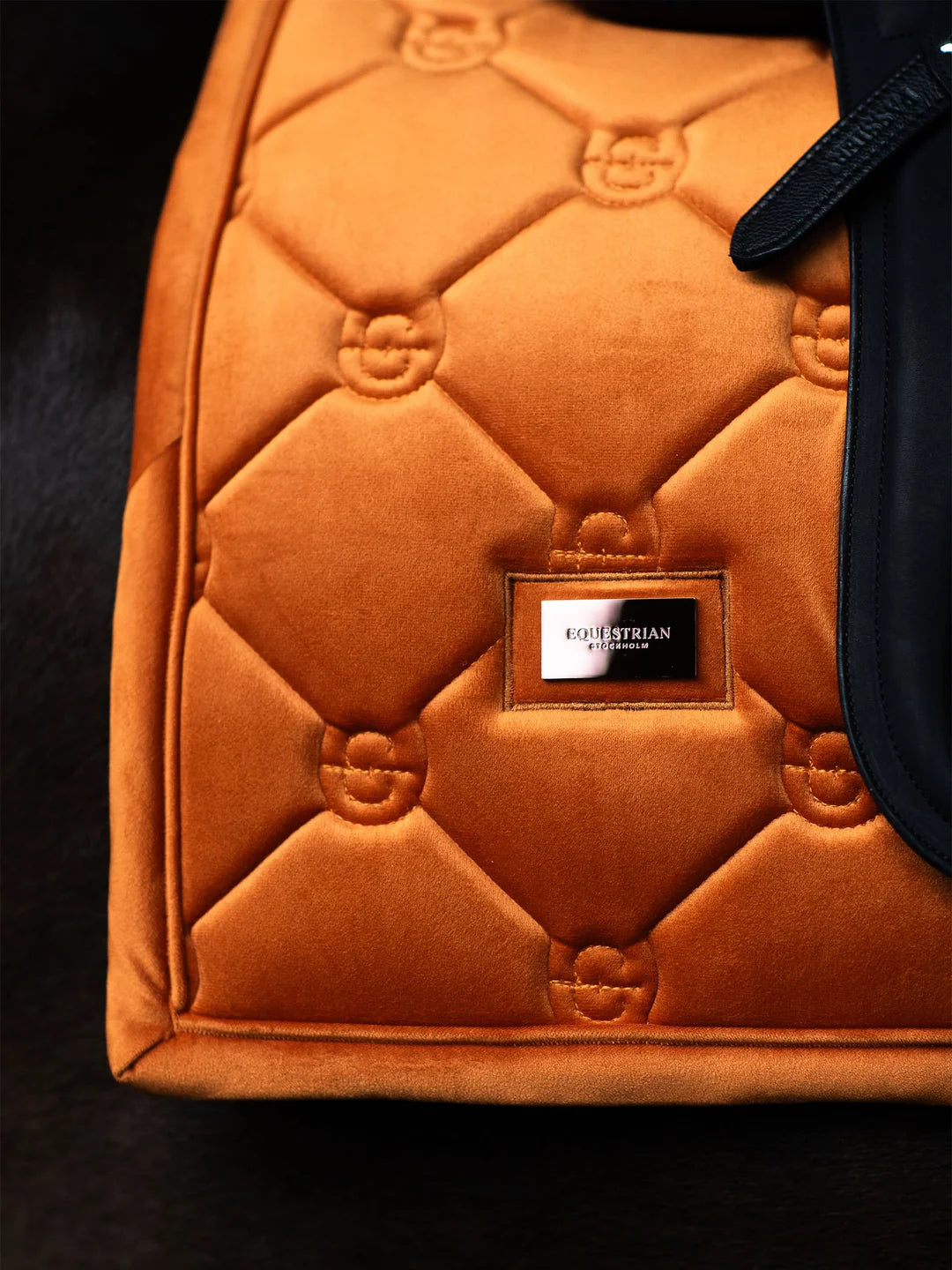 Equestrian Stockholm Velvet Pad - Chestnut