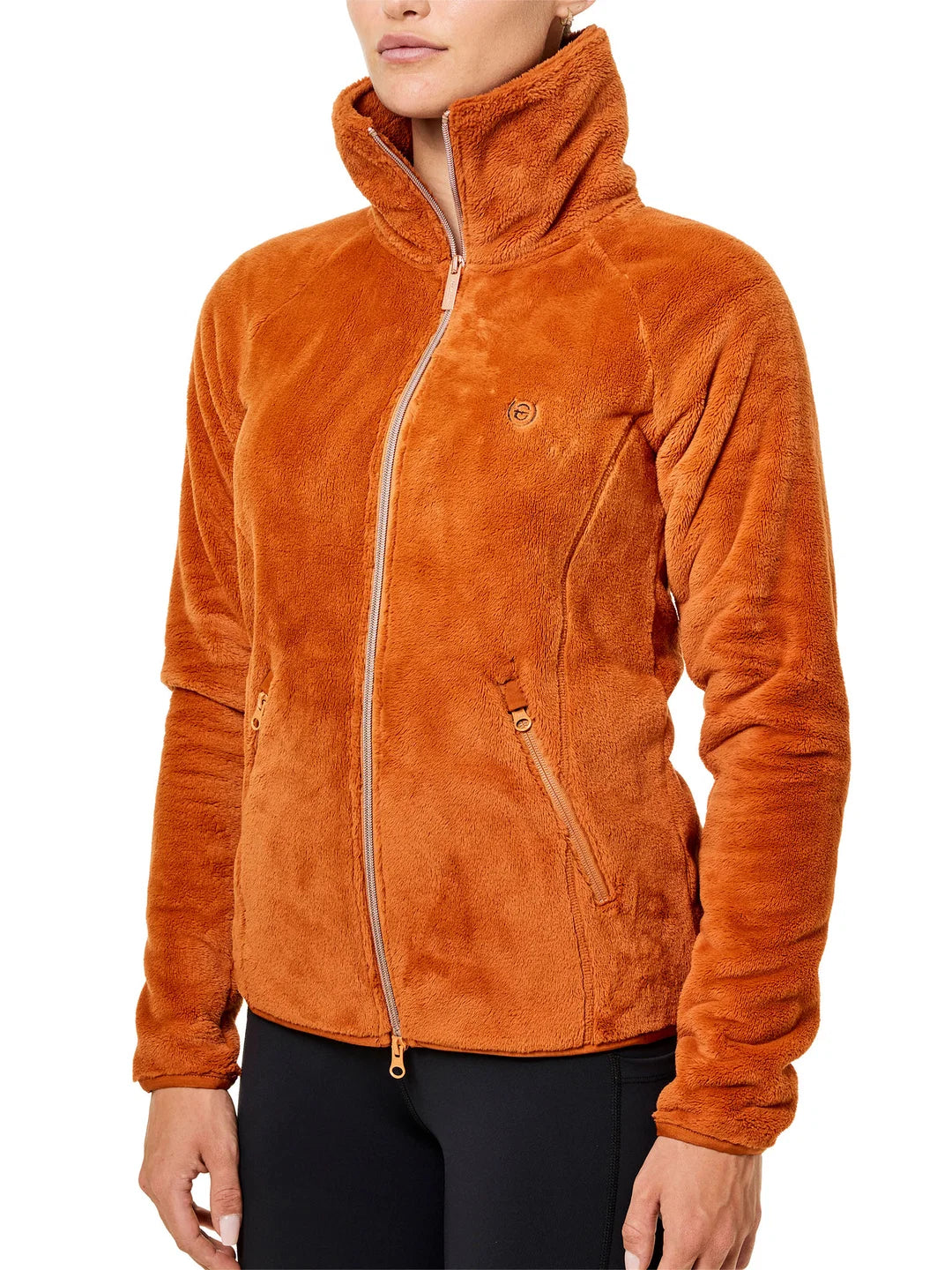 Equestrian Stockholm Velvet Fleece Jacket - Chestnut