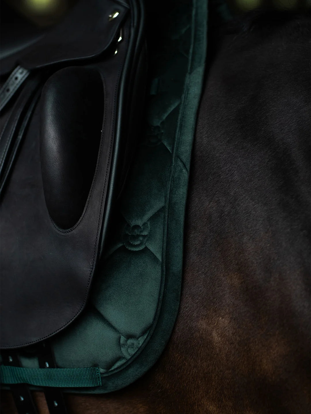 Equestrian Stockholm Velvet Pad - Sycamore Green