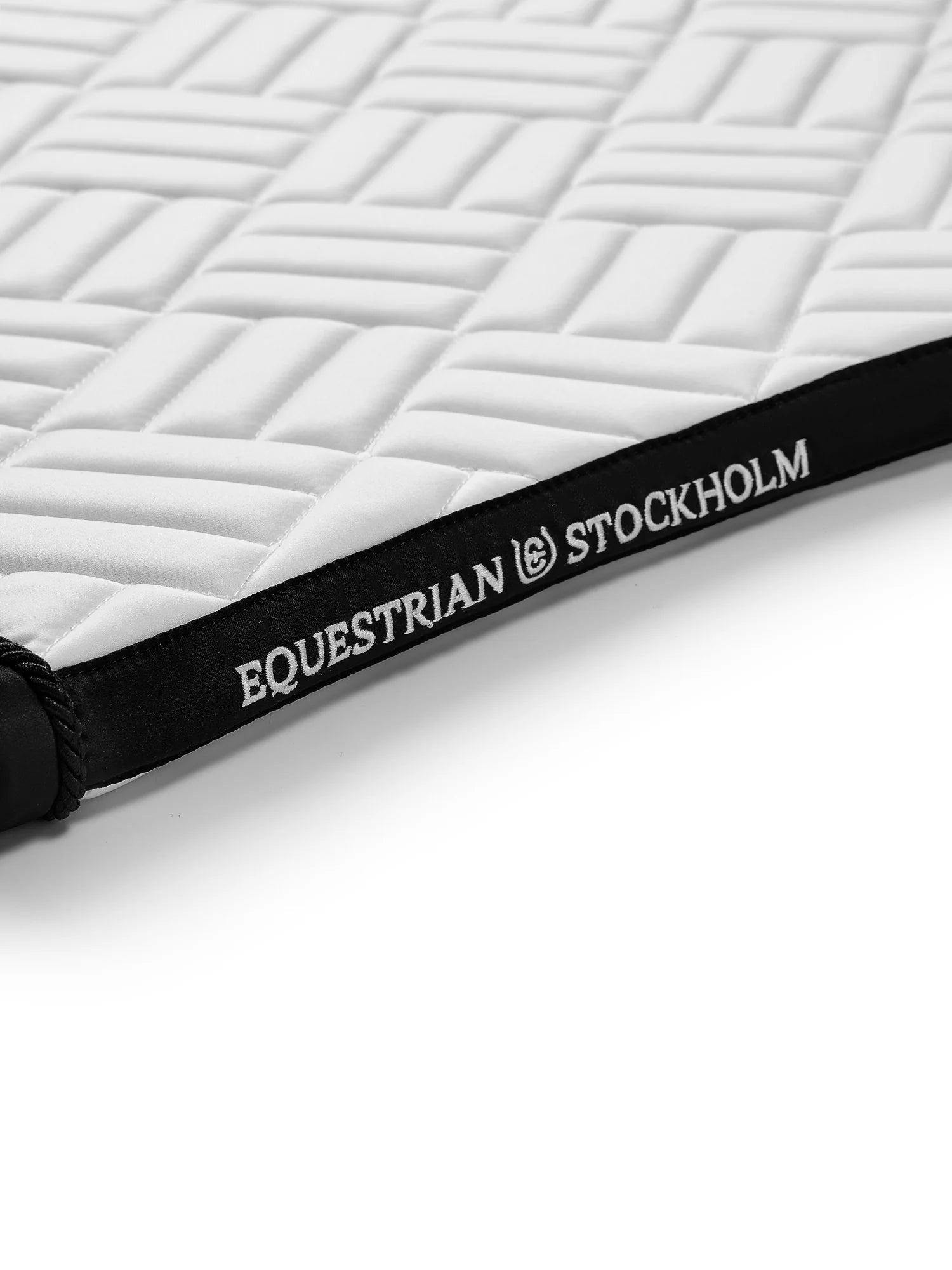 Equestrian Stockholm Modern White Black Edition Saddle Pad - Full Size