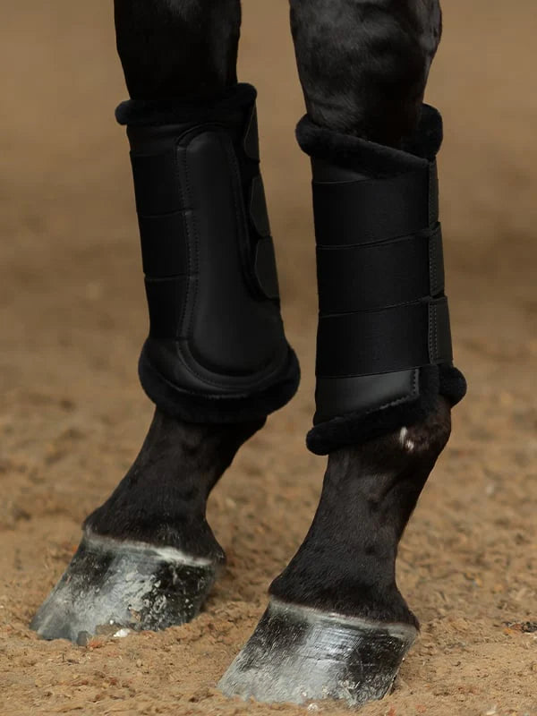 Equestrian Stockholm Brushing Boots - All Black