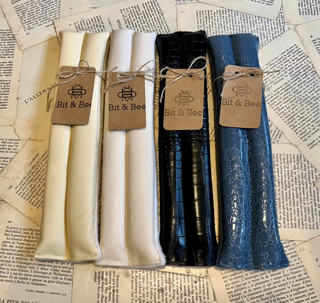 Bit and Bee Noseband Pads - Faux Leather