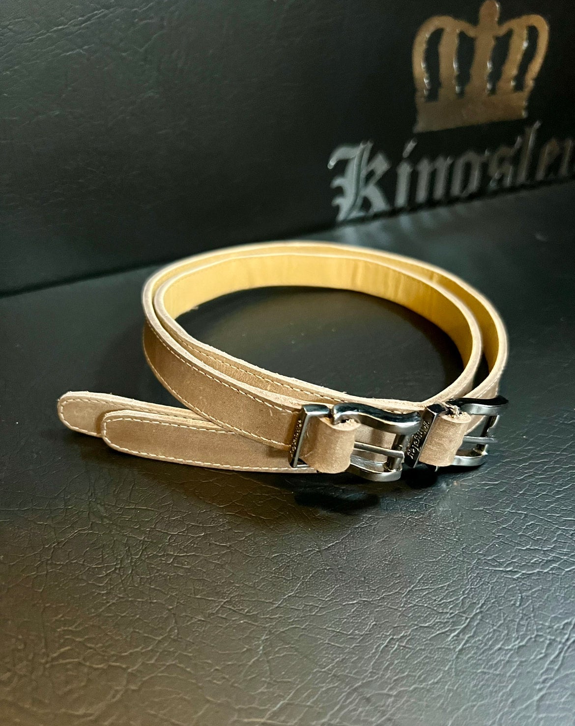 Kingsley Spur Straps - Gaucho Grey - 50cm long