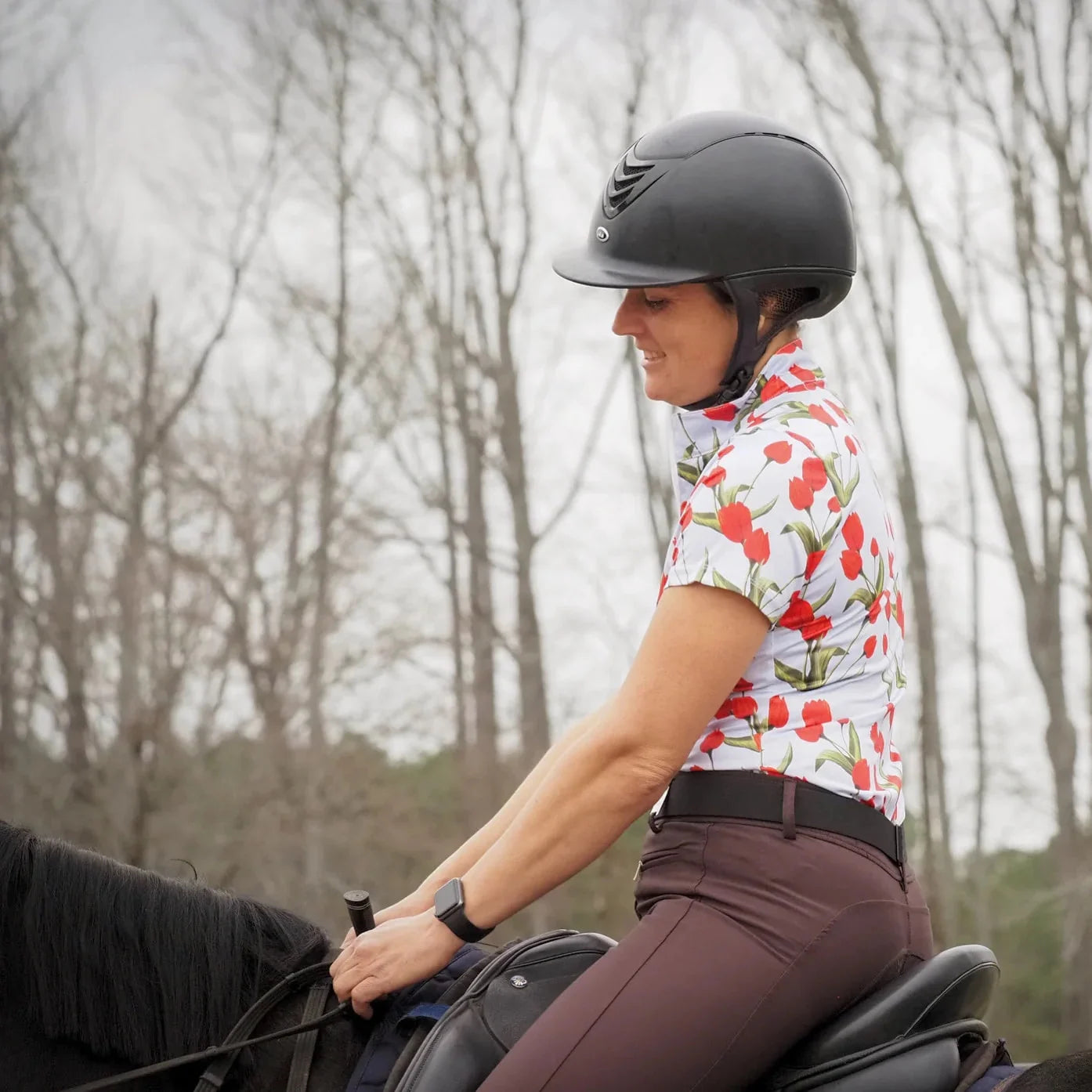 Deinhardt Designs Prints with a Purpose PETALS FOR PARKINSONS Short Sleeve Training Shirt