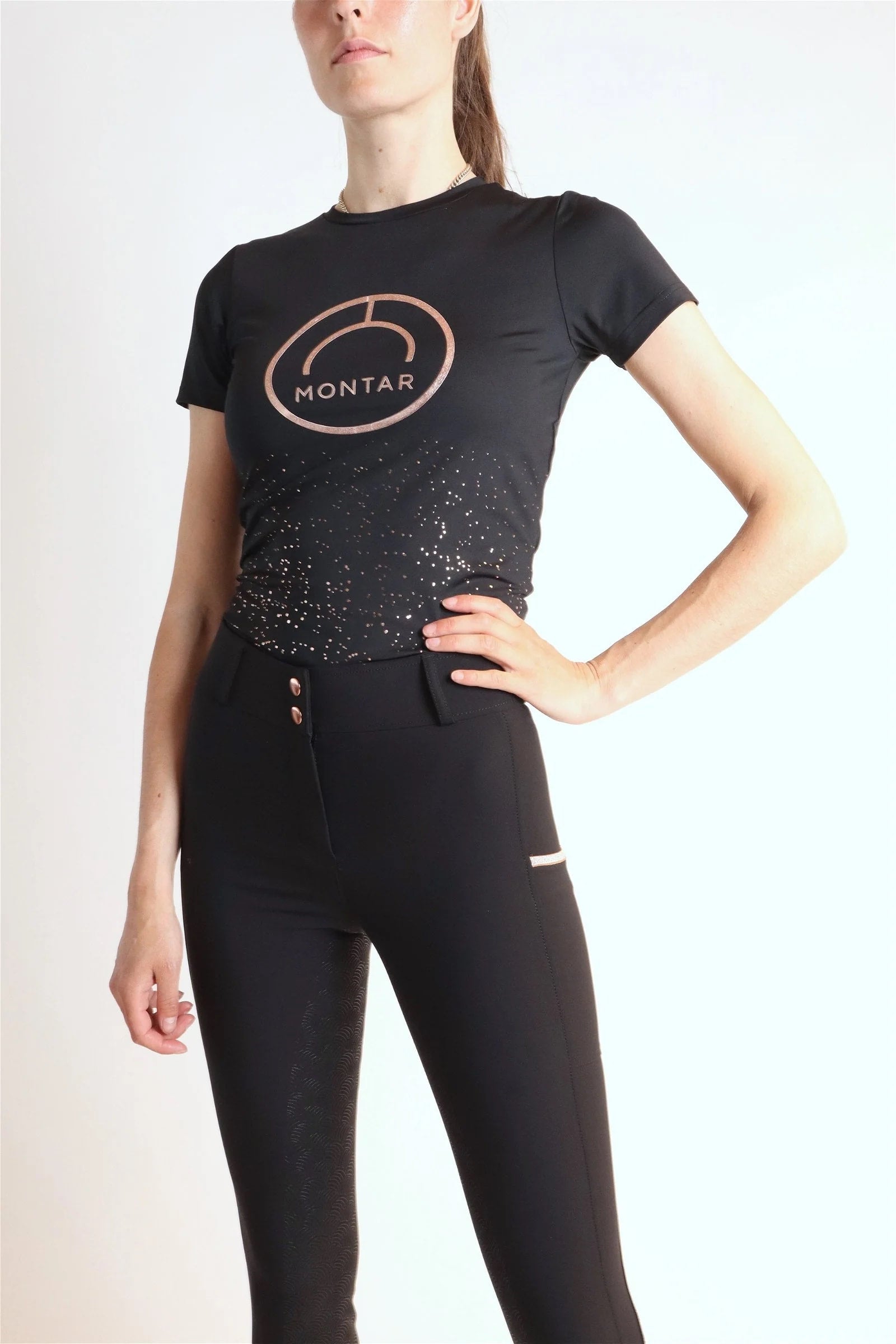 Montar MoNille T-Shirt with Rosegold Dots