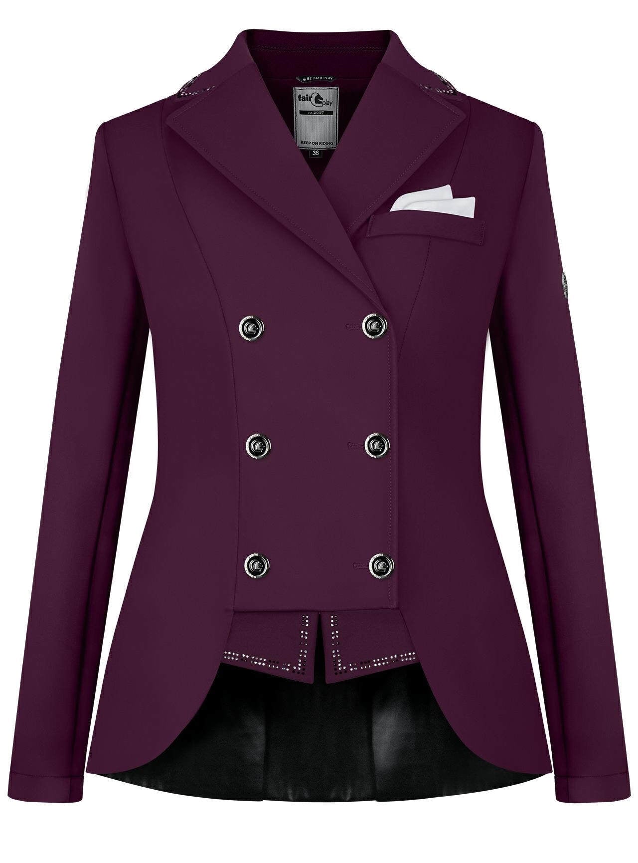 Fair Play Reiko Short Tails Show Coat - Royal Berry