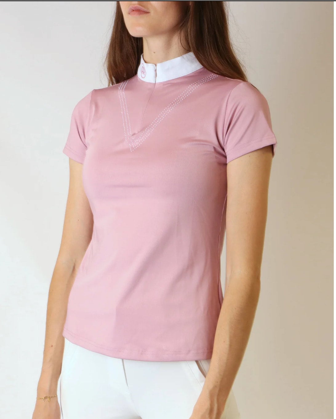 Montar Rebel Competition Top - Pink & Dove Blue
