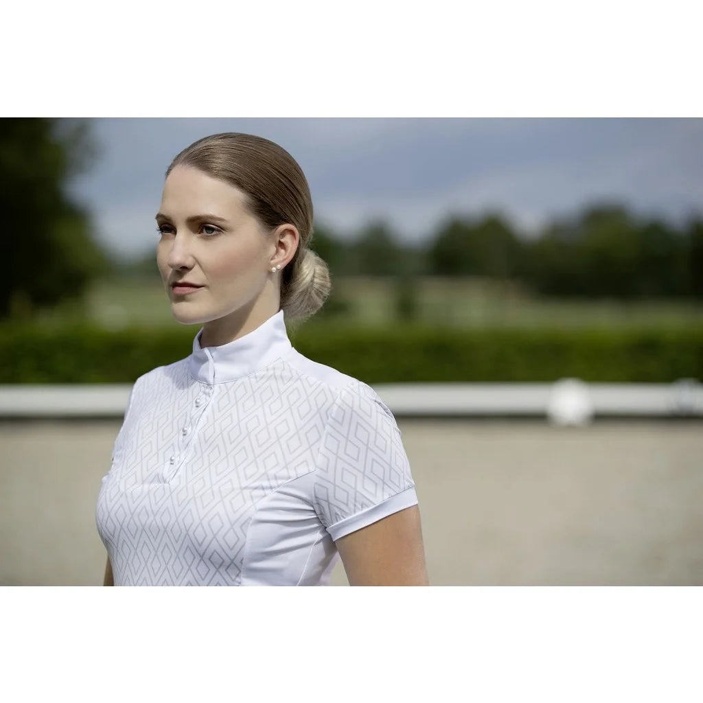 HKM Show Shirt "Della Sera" - White/Grey Size XS